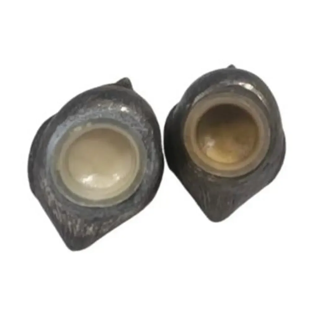 HTF Vintage Salt & Pepper Shakers Silver Plated Birds in‎ a Nest Brass Chicks